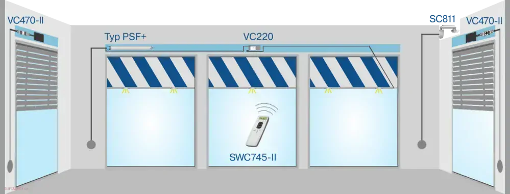 Becker - Sluneční a větrný ovládací přístroj SWC745 II - bílý