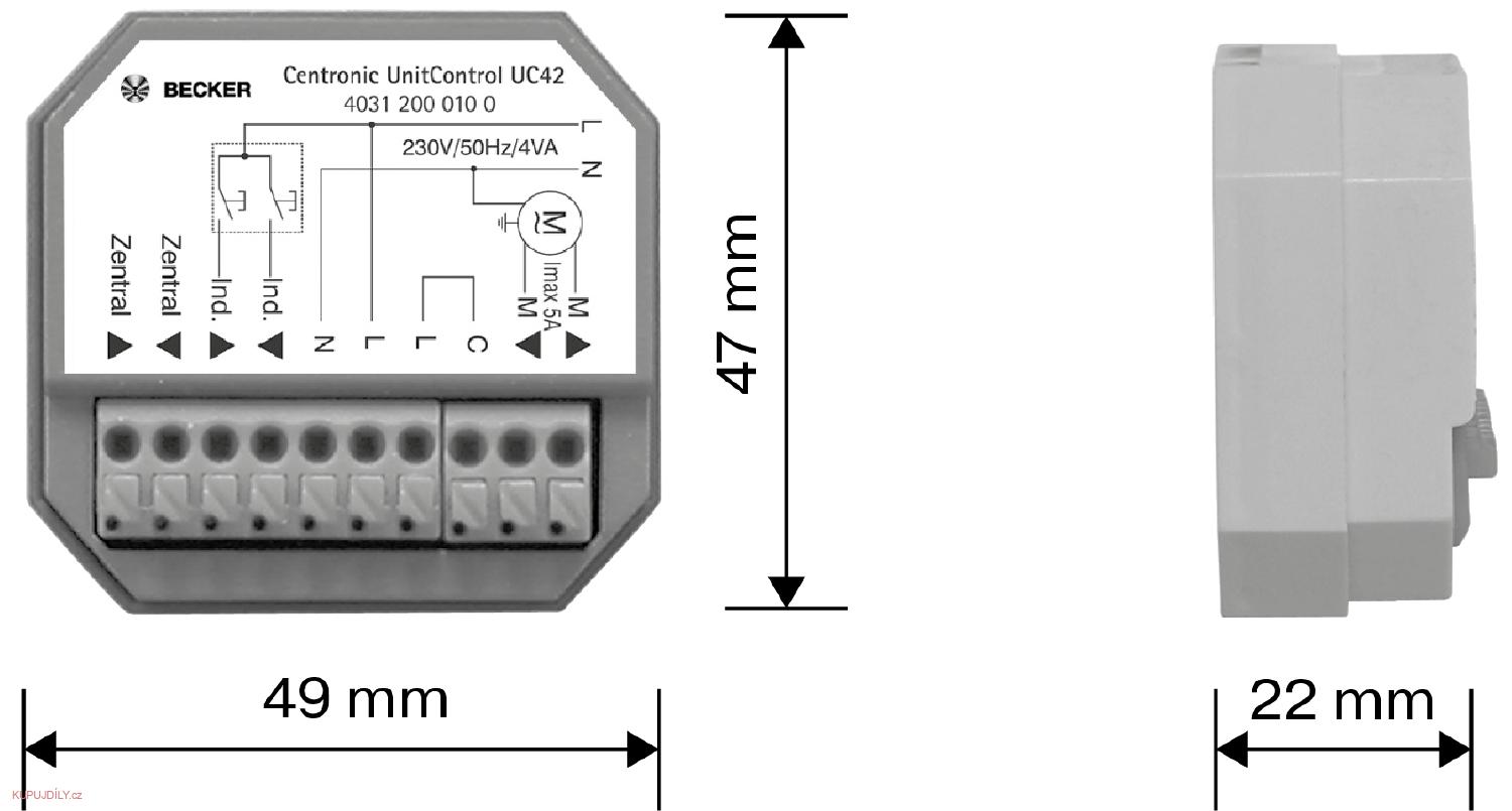 Becker - MultiControl - UC42 řídící relé, samostatný modul