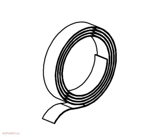 Pásek textilní 8x0,34mm - ČERNÝ