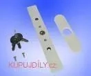 Zámek a kryt do koncové lamely 41x8 mm Bílá